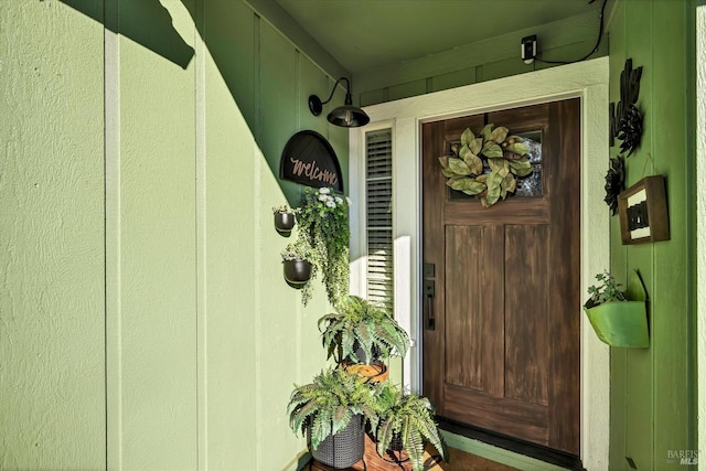 view of doorway to property