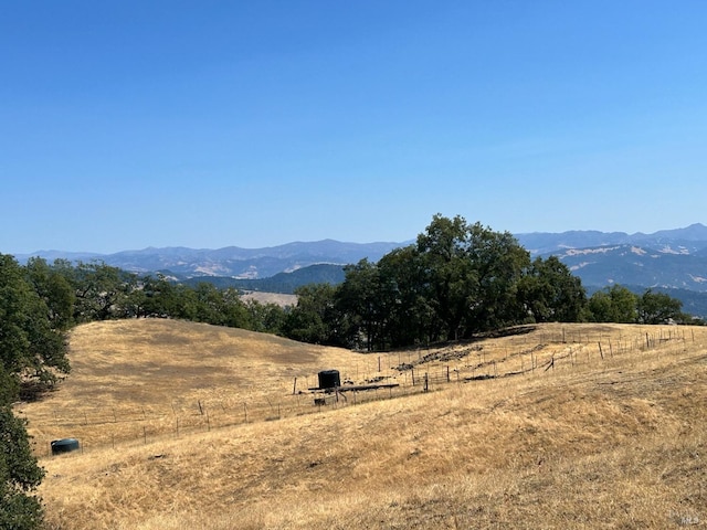 mountain view with a rural view