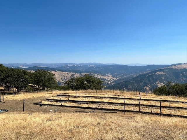 property view of mountains featuring a rural view