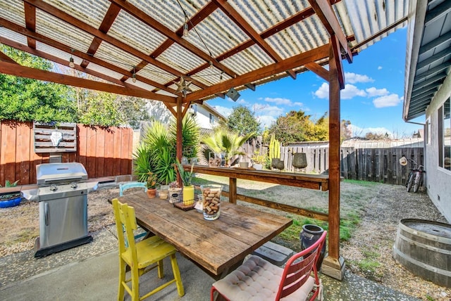 view of patio / terrace featuring grilling area