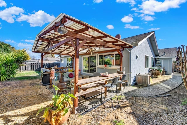 view of patio / terrace featuring a bar