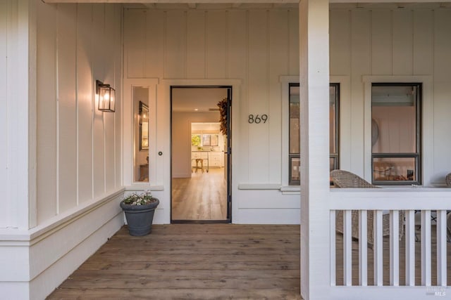 view of doorway to property