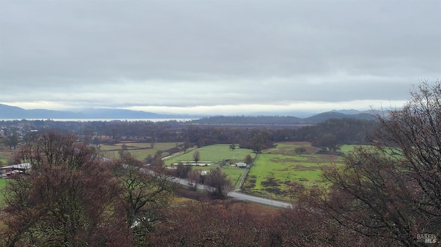 mountain view with a rural view