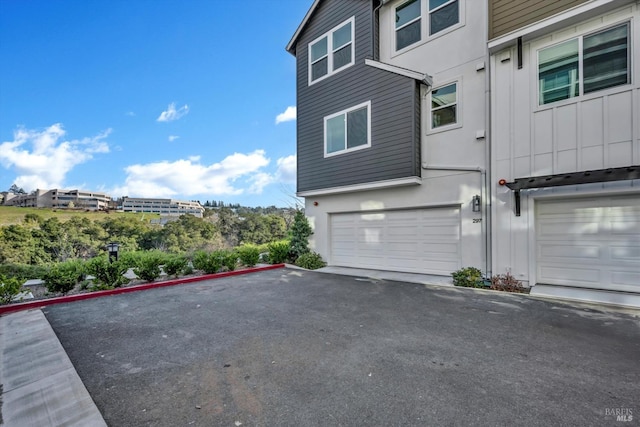view of home's exterior with a garage