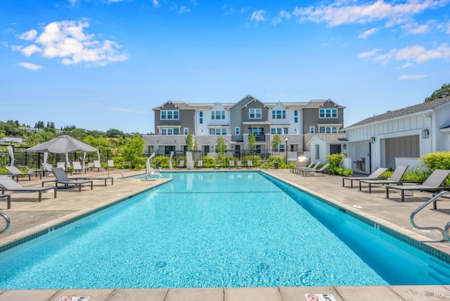 view of pool with a patio area