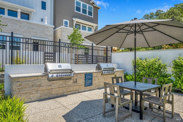 view of patio / terrace featuring a grill and area for grilling