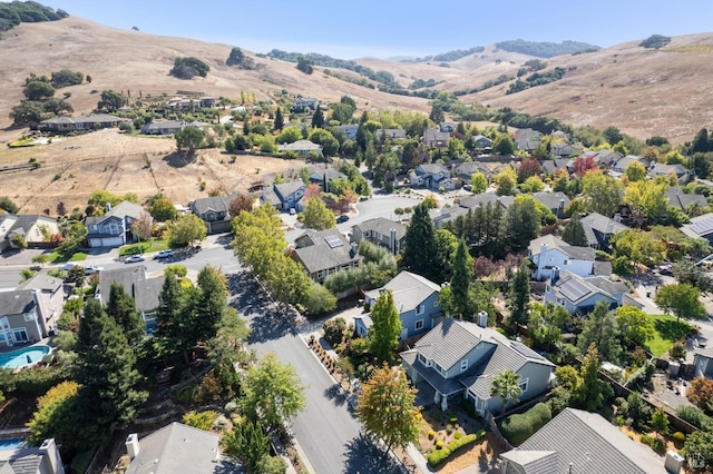 aerial view featuring a mountain view