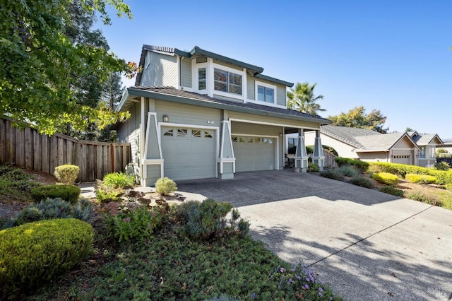 view of property with a garage