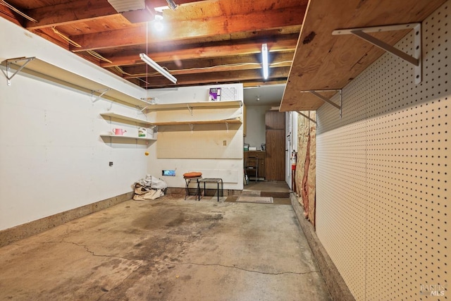 view of basement