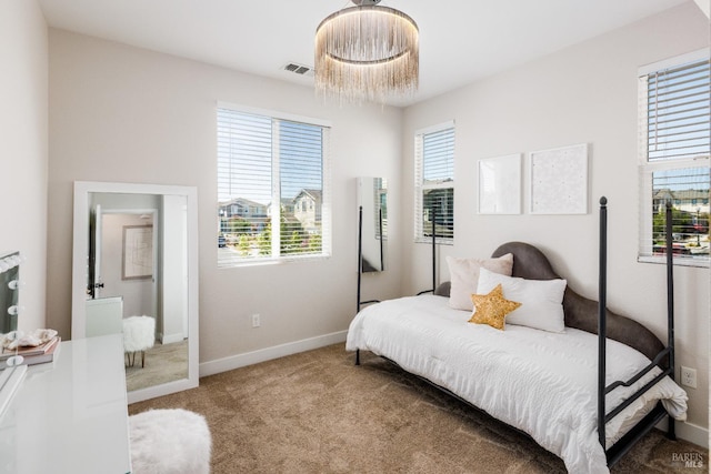 view of carpeted bedroom