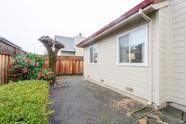 view of home's exterior with a patio