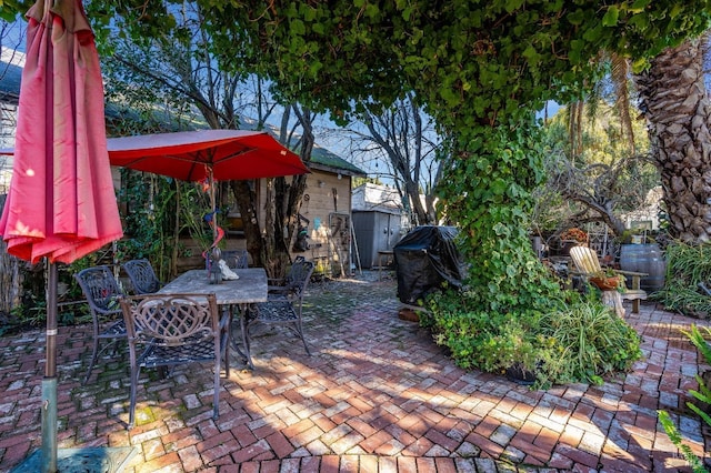 view of patio / terrace with area for grilling