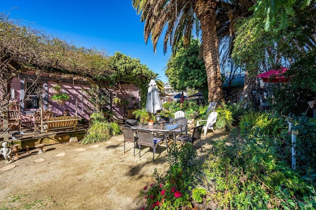 view of yard with a patio area