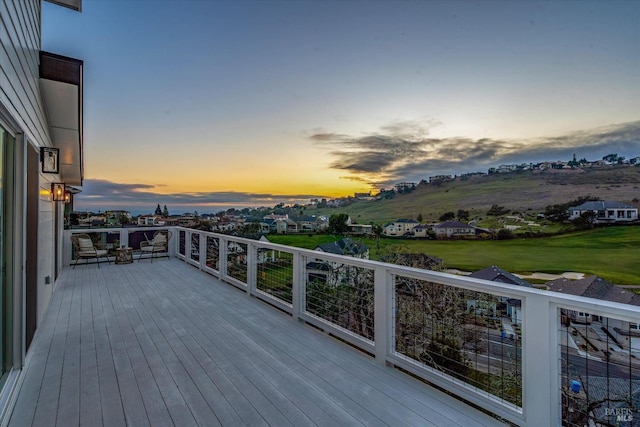 view of deck at dusk