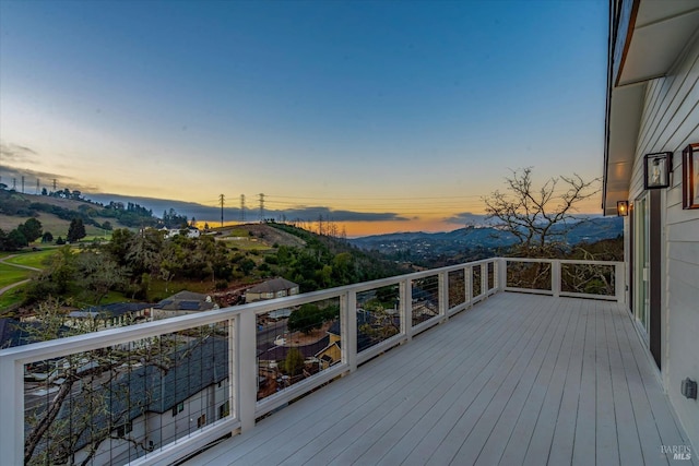 view of deck at dusk