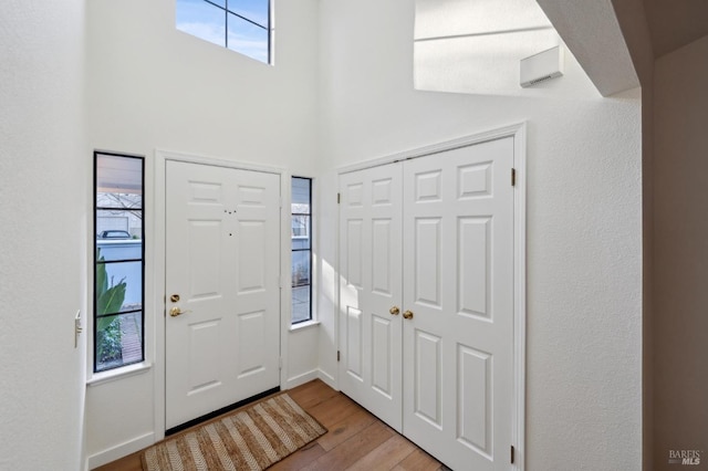 entryway featuring light wood-type flooring