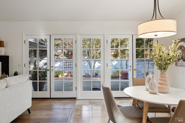 interior space with a wealth of natural light and french doors