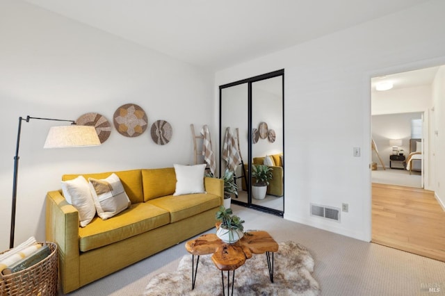 view of carpeted living room