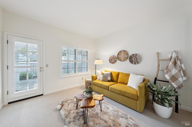 view of carpeted living room