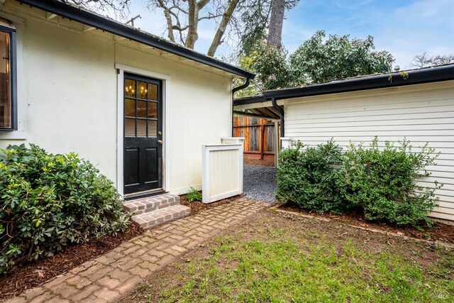 view of doorway to property