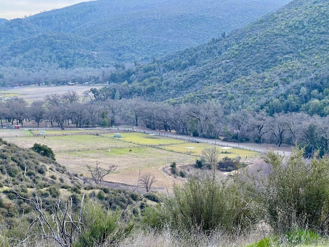 property view of mountains with a rural view