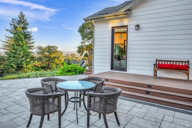 view of patio / terrace with a wooden deck