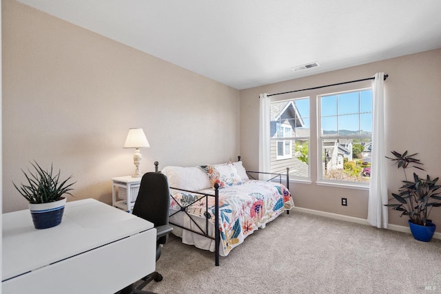 bedroom featuring carpet flooring