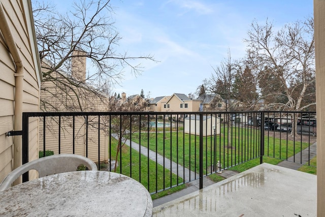 balcony featuring outdoor dining space