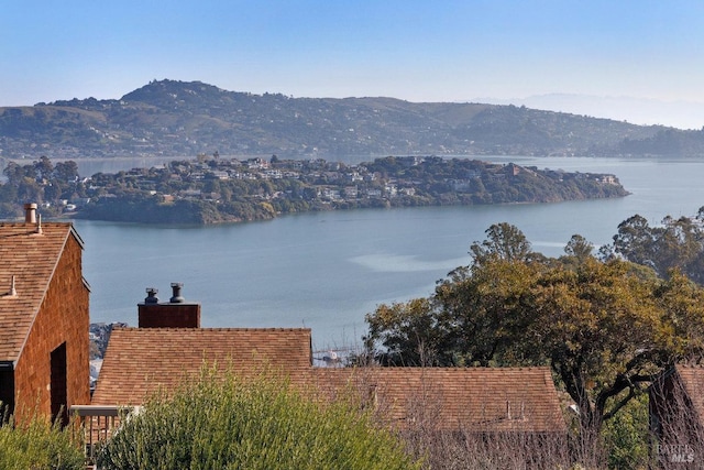 property view of water with a mountain view