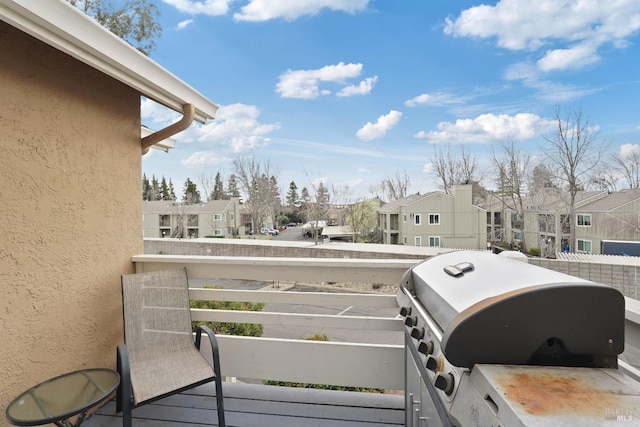 balcony featuring grilling area