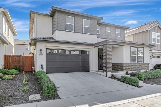 view of front of home featuring a garage