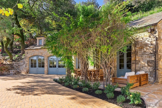 view of front of home with french doors