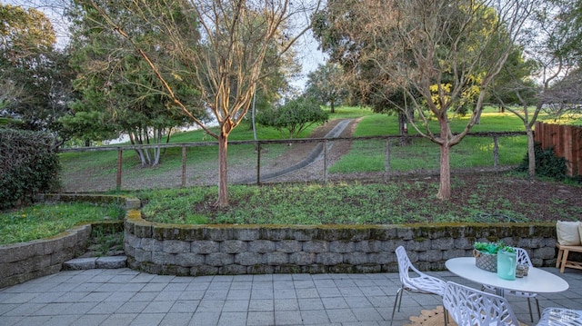 view of patio featuring a fenced backyard