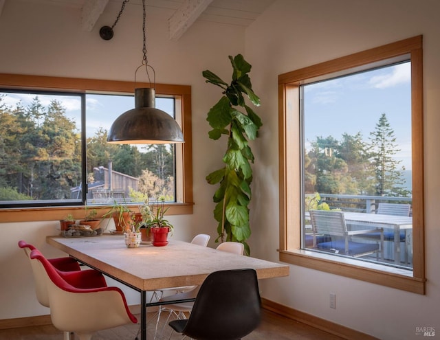 dining area with baseboards