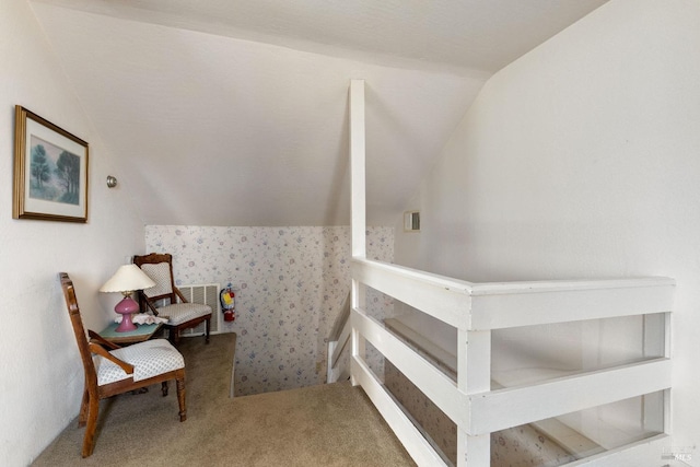 825 N Forbes St, Lakeport, CA 95453 - living area featuring lofted ceiling and carpet