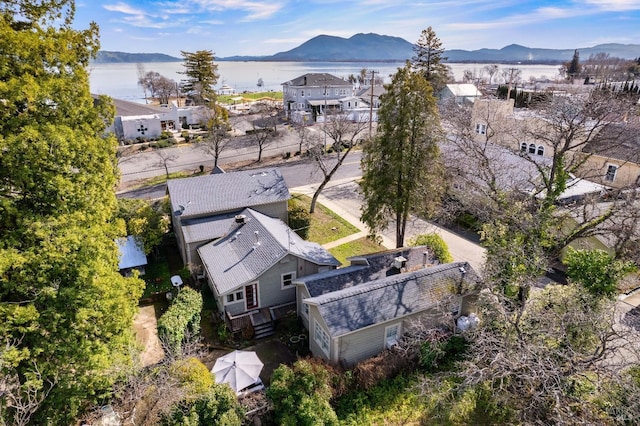 825 N Forbes St, Lakeport, CA 95453 - birds eye view of property with a water and mountain view