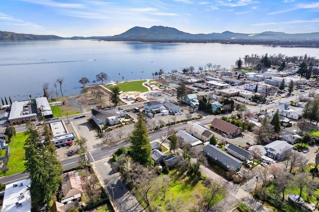 825 N Forbes St, Lakeport, CA 95453 - birds eye view of property featuring a water and mountain view