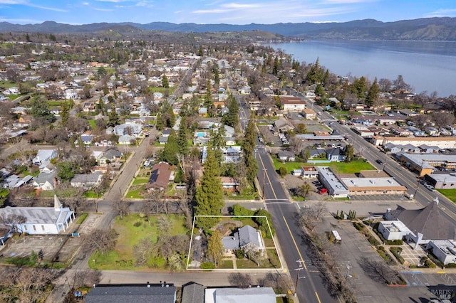 825 N Forbes St, Lakeport, CA 95453 - drone / aerial view with a water and mountain view