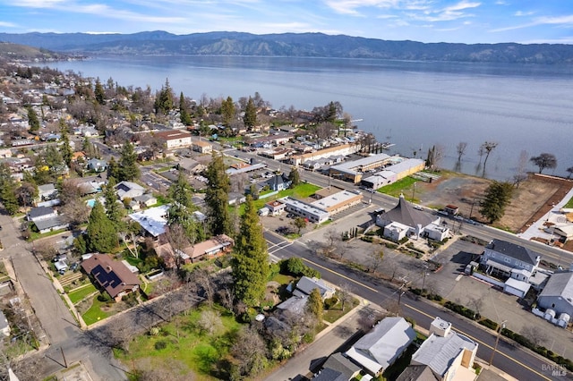 825 N Forbes St, Lakeport, CA 95453 - drone / aerial view with a water and mountain view