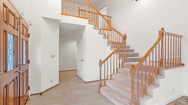 entrance foyer with a high ceiling