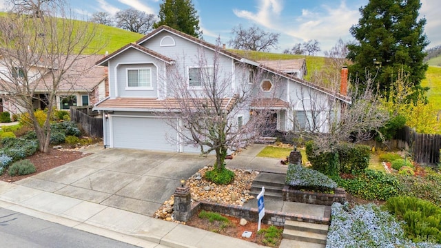 view of front of home featuring a garage