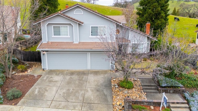 view of front of house featuring a garage