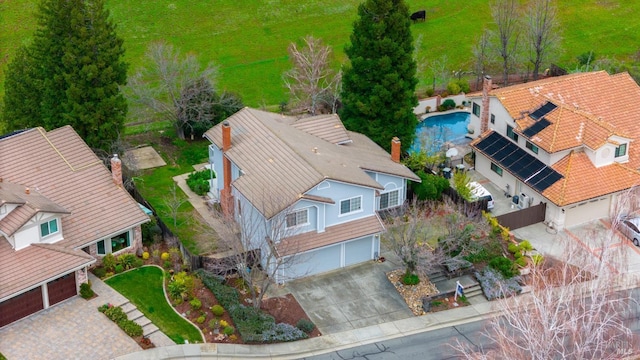 birds eye view of property