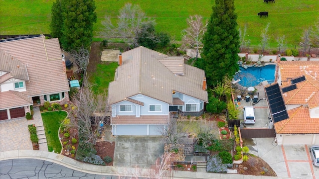 birds eye view of property