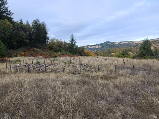 property view of mountains with a rural view