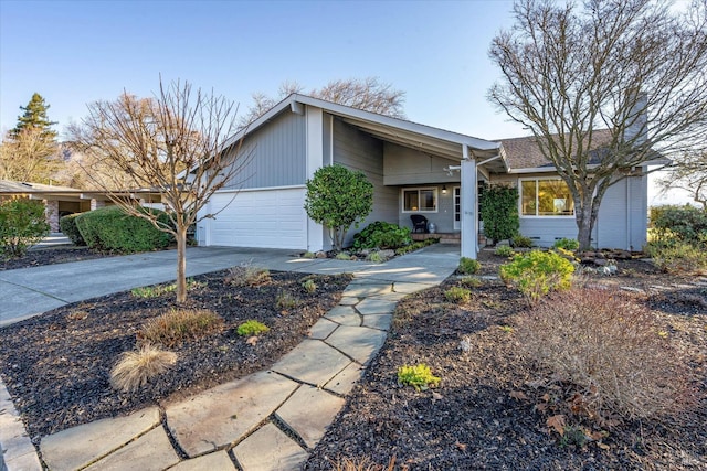 single story home featuring a garage