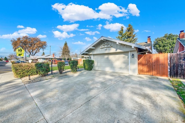 view of home's exterior with a garage