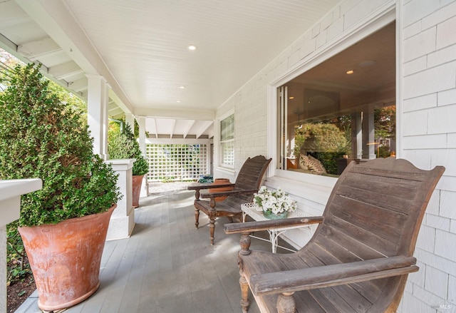 view of patio / terrace featuring covered porch