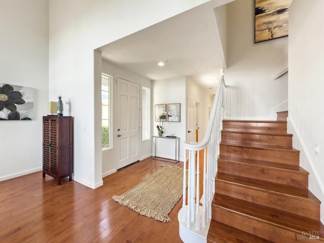 entryway featuring hardwood / wood-style floors