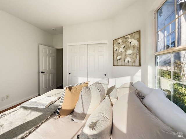 bedroom with a closet